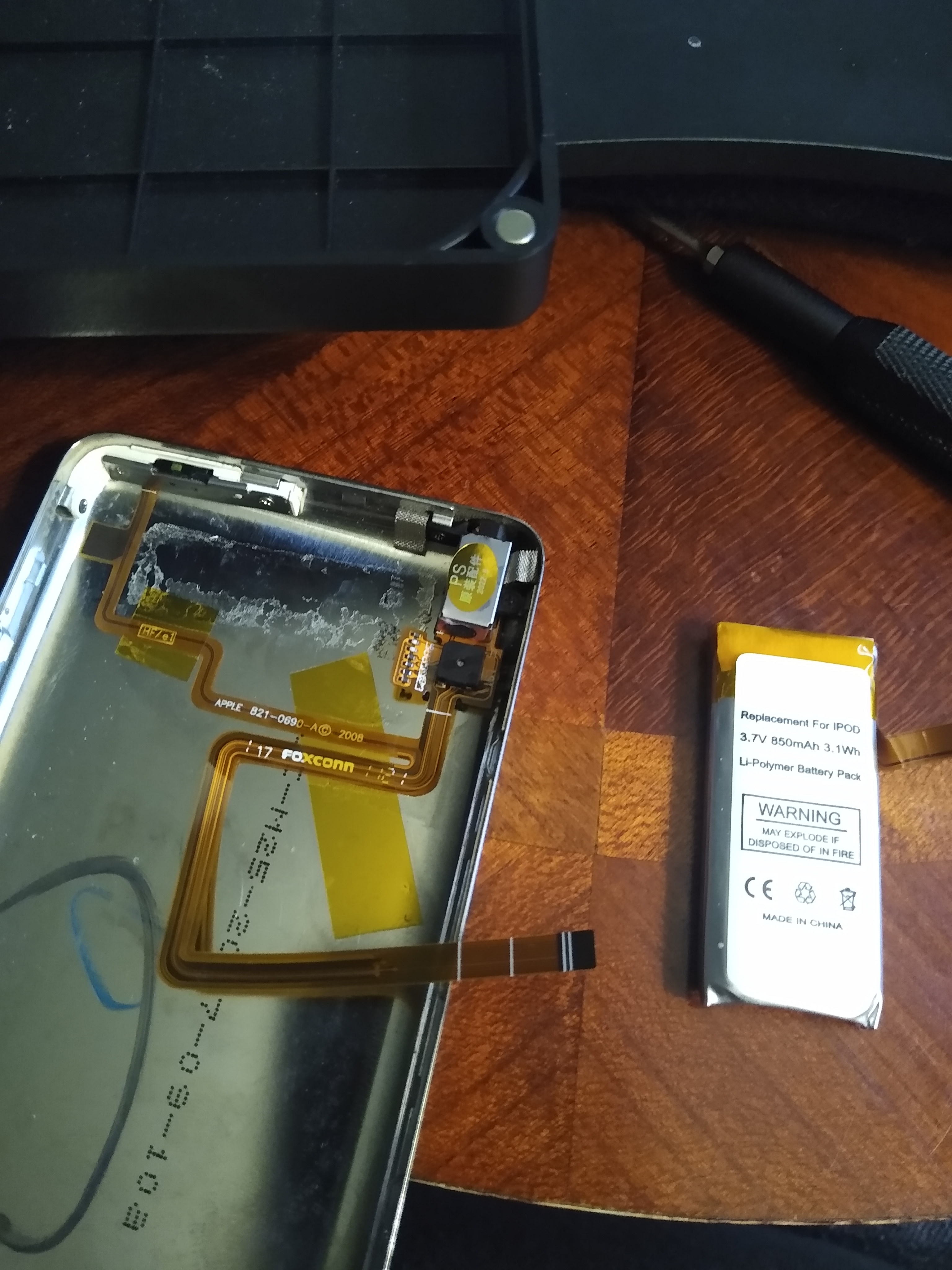 New Headphone Jack and Battery Not installed